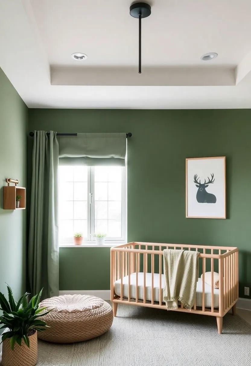 Embracing Nature: Designing a Serene Forest Green Nursery for Your Little One