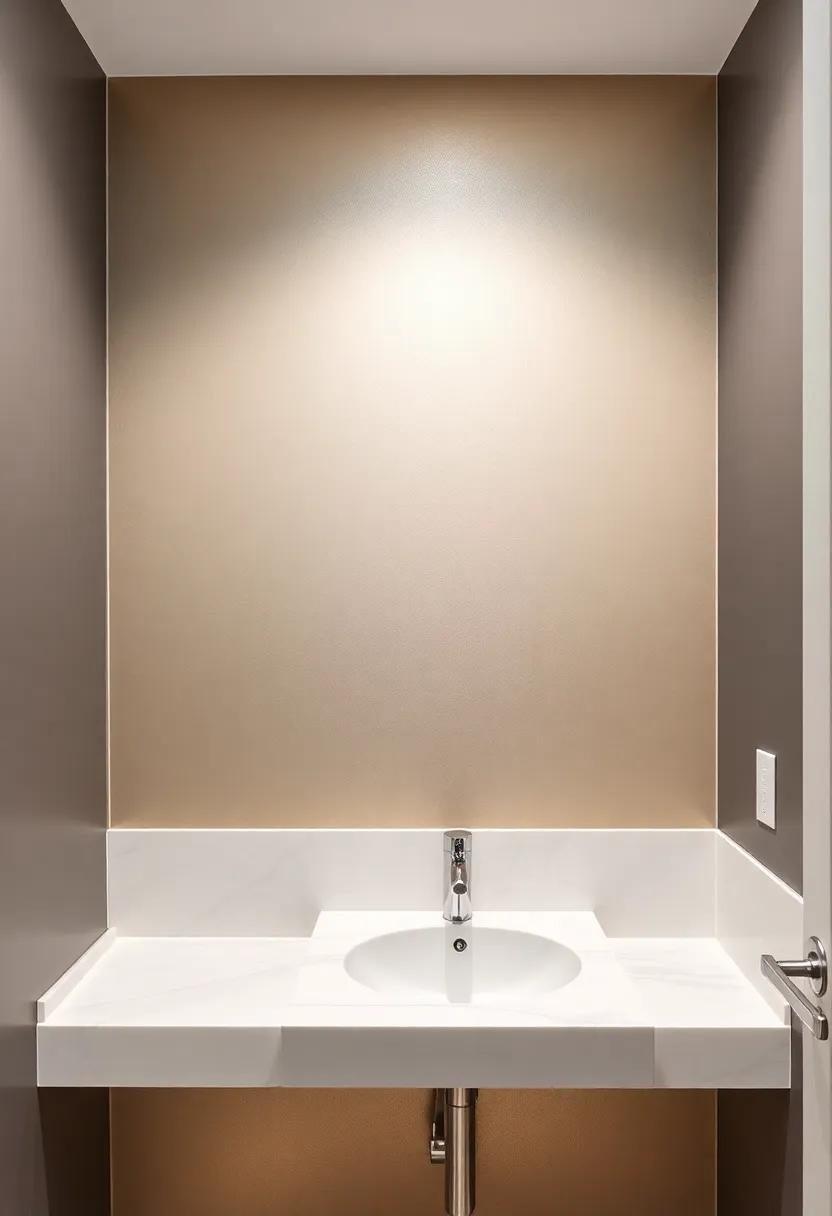 Elevate Your Powder Room: Stunning Accent Walls with Metallic Finishes