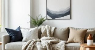 Embracing Comfort: The Cozy Charm of Scandinavian Living Rooms with Textured Throw Blankets