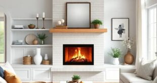 Cozy Charm: Designing a Farmhouse Living Room with a Stunning Fireplace