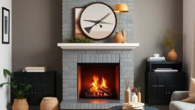 Cozy Charm: Embracing Retro Style in Your Small Living Room Fireplace