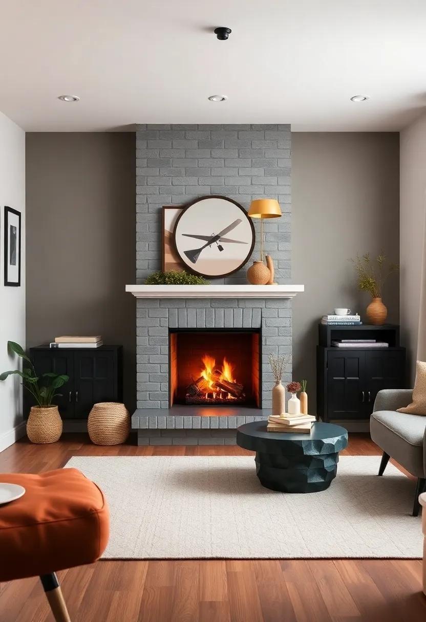 Cozy Charm: Embracing Retro Style in Your Small Living Room Fireplace