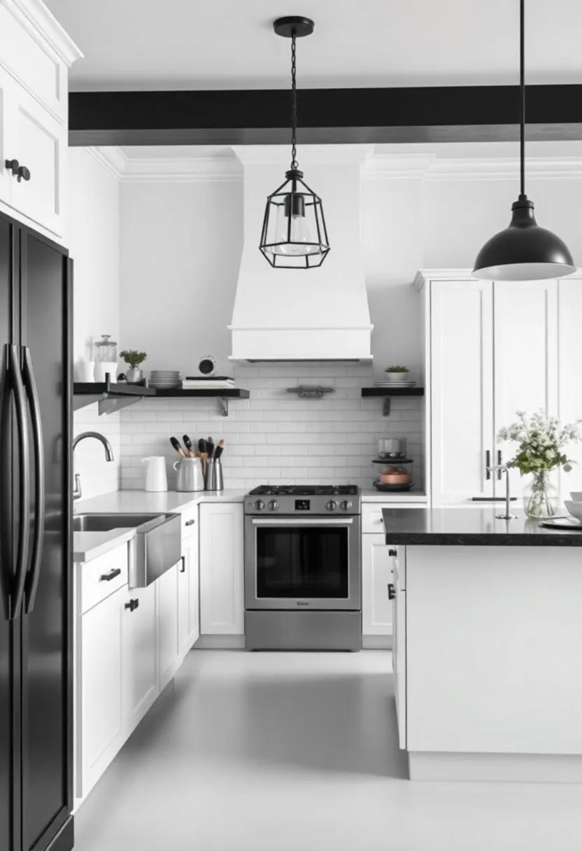 Timeless Charm: Embracing the Elegance of Black and White Farmhouse Kitchens