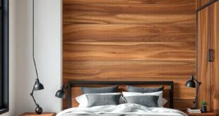 Blending Elements: The Allure of an Industrial Bedroom with Wood and Metal Accents