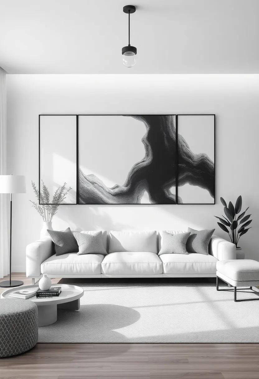 Elevate Your Space: The Art of Monochrome Living Room Wall Decor