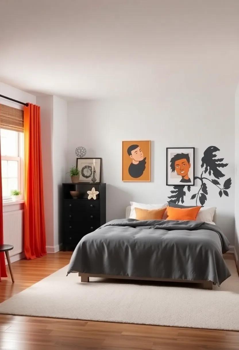 Transforming Spaces: The Vibrant Tangerine and Black Boys’ Teen Room Makeover