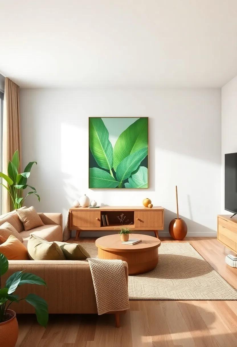 Embracing Nature: Transform Your Living Room with Earthy Green and Brown Hues