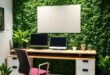 Transform Your Workspace: The Beauty of Green Wall Home Office Design