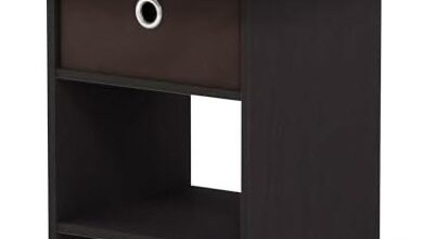 Compact and Stylish Bedside Table with Charging Options