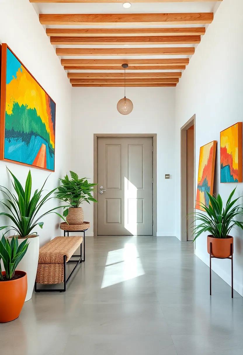 Incorporating Colorful Artwork⁢ for a Vibrant and Inviting​ Entryway