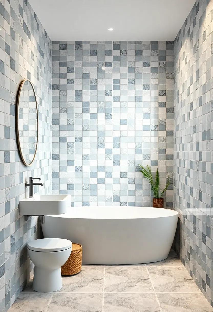 Using Tiles⁣ to Define Different⁢ Functional zones in Small Bathrooms