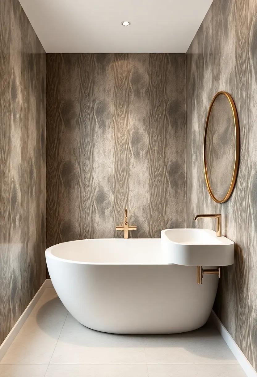 Elevate Your bathroom With ⁣Stunning Metallic⁢ Wallpaper⁢ Designs