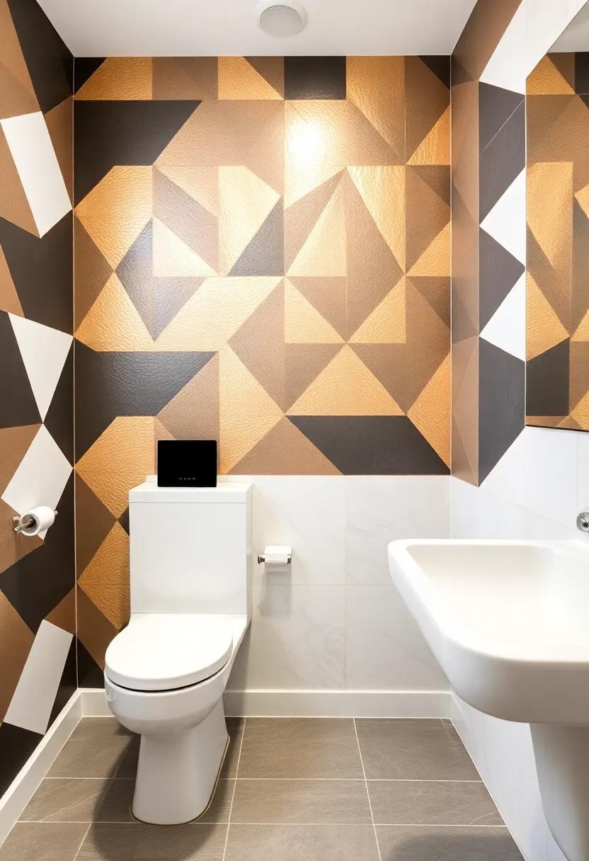 Bold geometric patterns: Making a Statement with Metallic Wallpaper