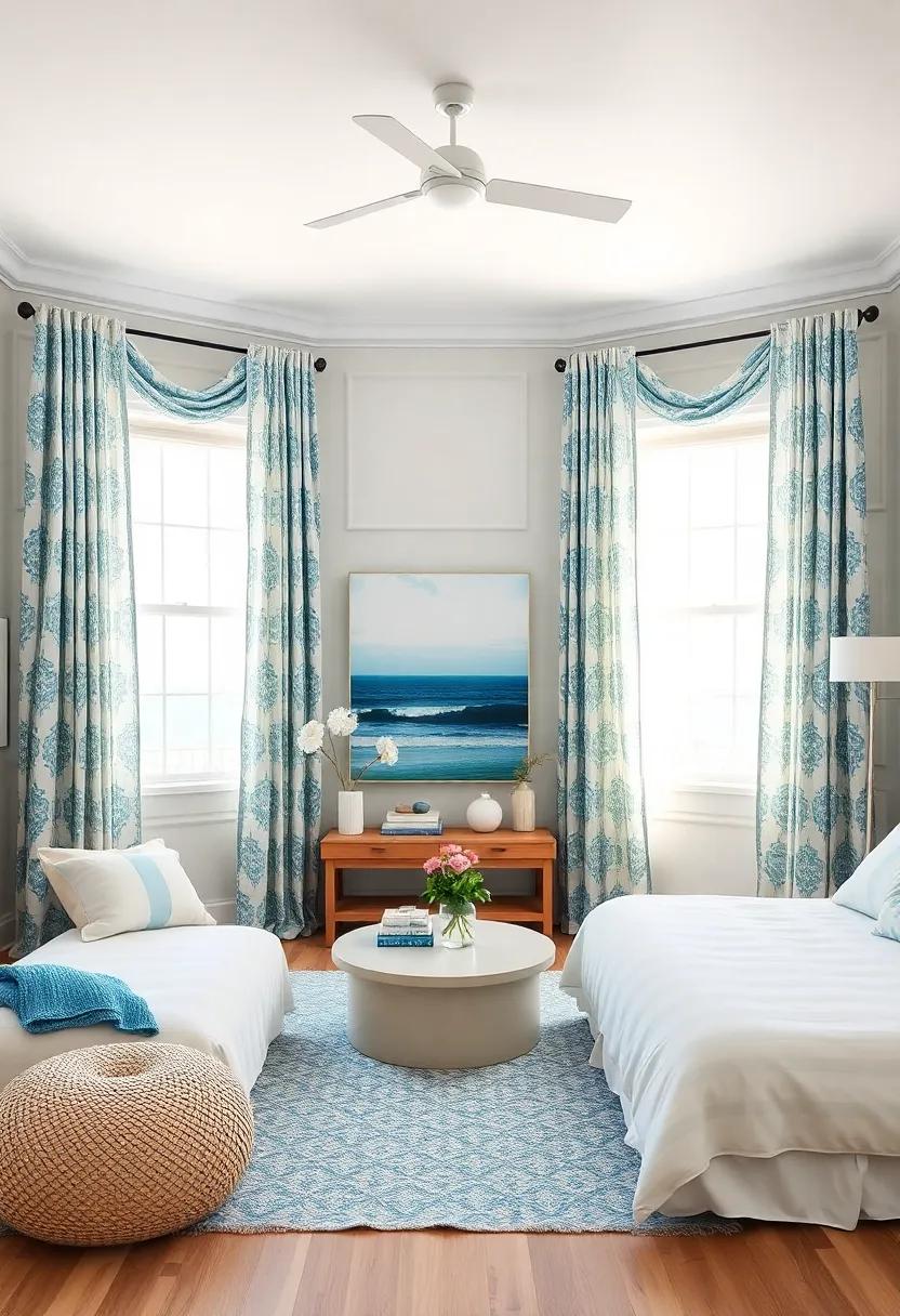 bringing the​ Ocean Inside: Airy Fabrics and Breezy Window Treatments