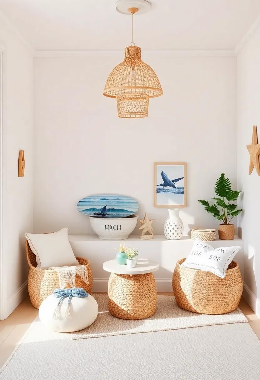 Cozy Reading Nooks Featuring Beach-Inspired Accessories and ⁣Decor