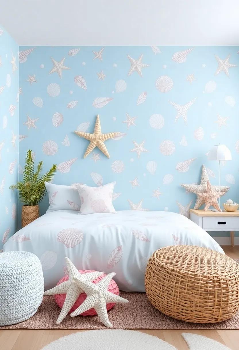 Exploring​ Playful Patterns with Shells,Starfish,and Aquatic Motifs