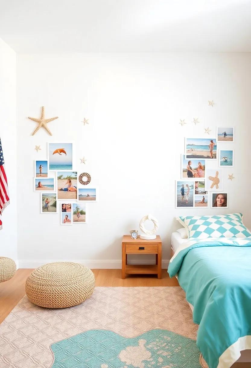 Personalized Beach Memories collaged on a Feature Wall