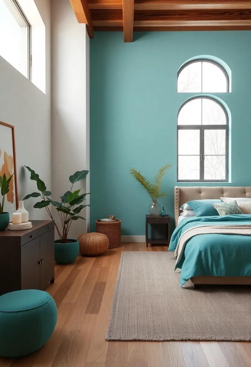 Nature's Embrace:​ Turquoise With Earthy Tones For A Grounding Sanctuary