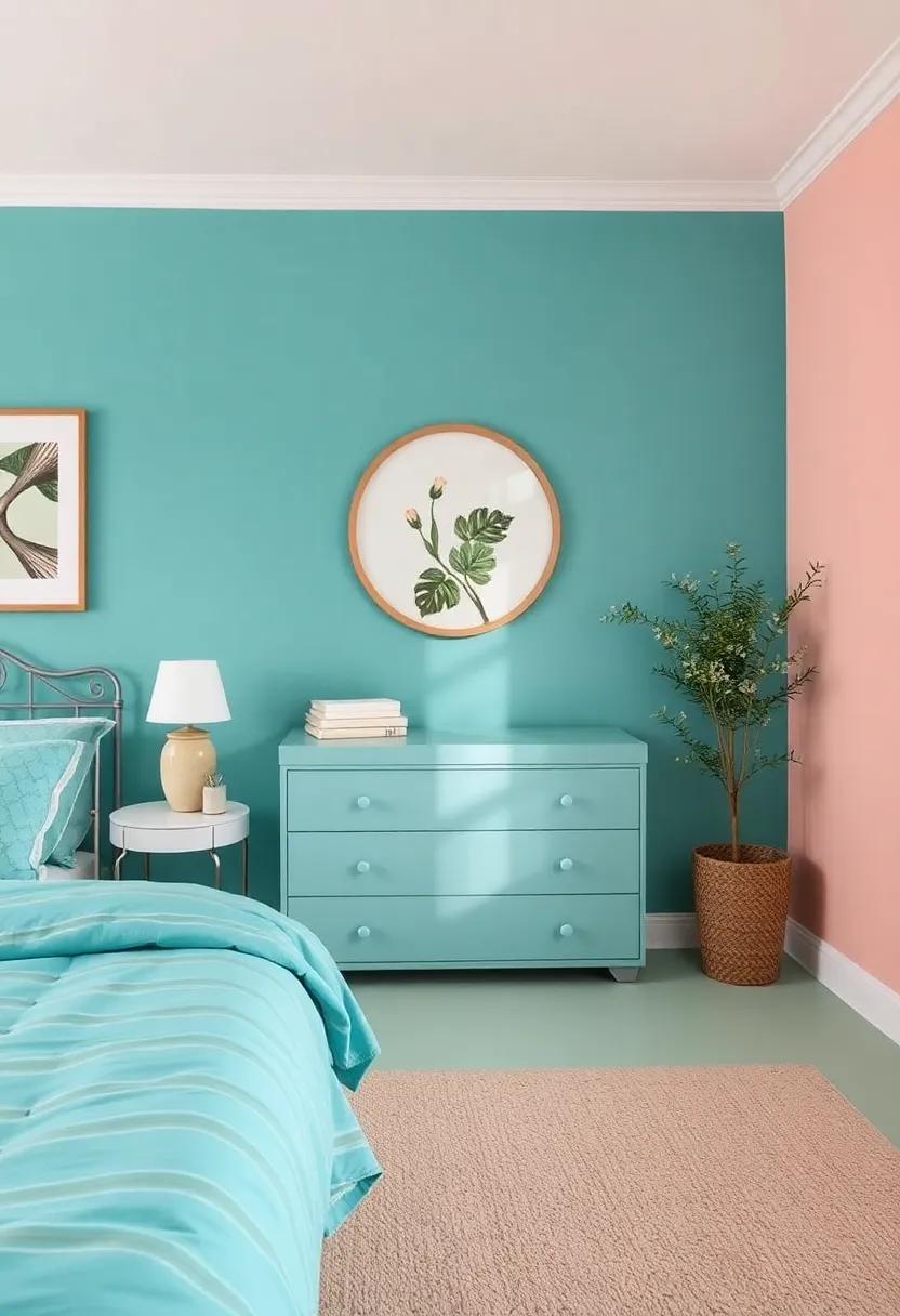 Vintage Vibes: Timeless Turquoise Combinations for A ​Retro Bedroom Look