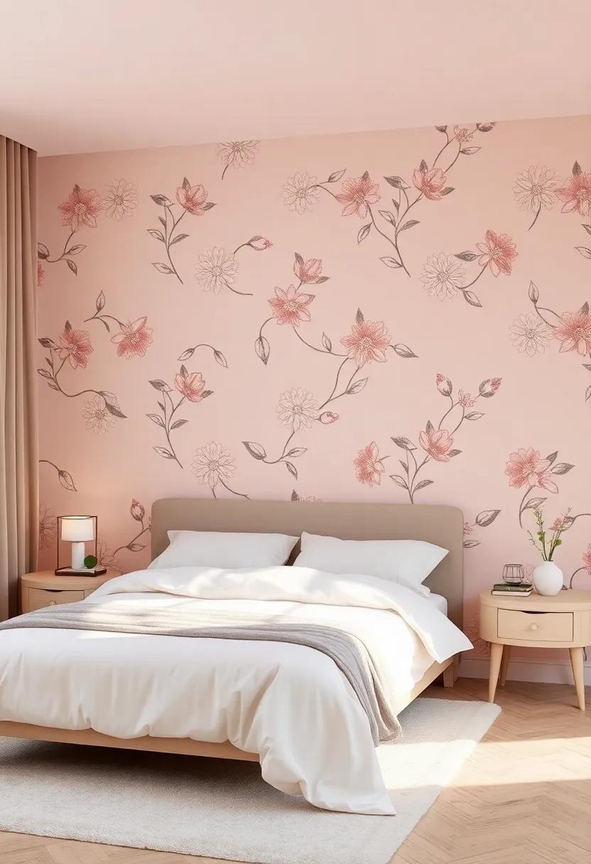 embrace Tranquility through Soft Pastel Shades and Flower Motifs⁤ to Create a ⁢Serene Retreat