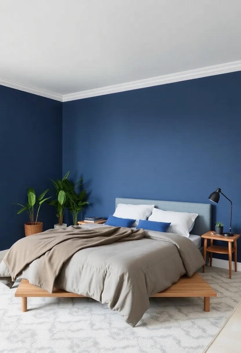 Incorporating Plants:⁢ Bringing Life to Deep Blue Bedroom Spaces