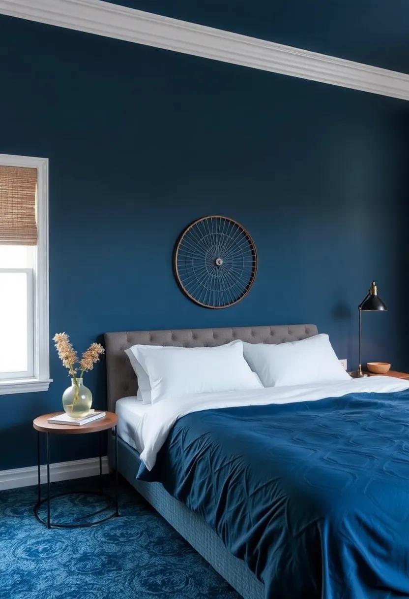 Layering⁣ Colors: Using Accessories to Enhance Deep Blue Walls