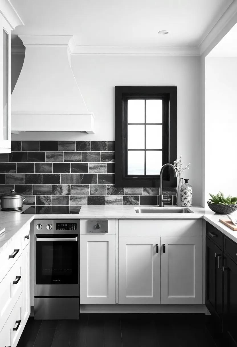 Classic Backsplash ⁣Ideas ⁤That Enhance the Black ⁣and White Theme