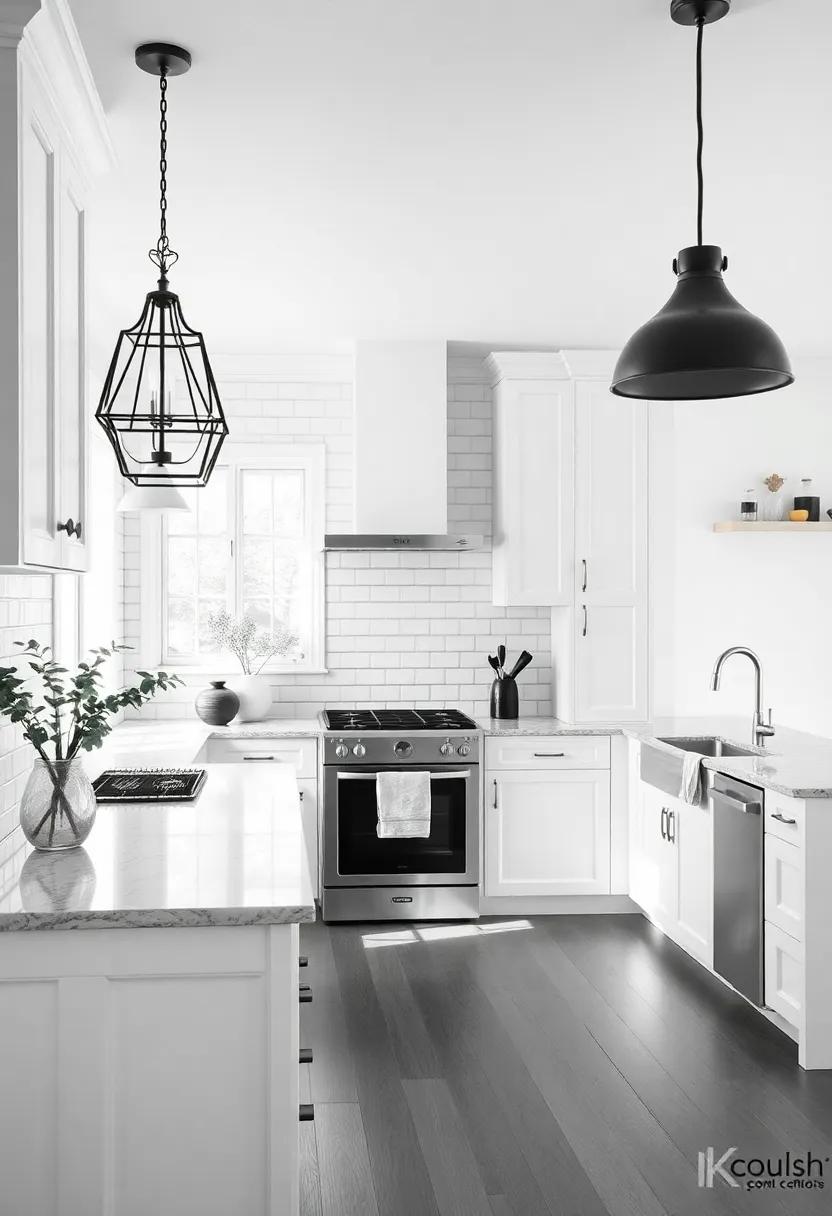 Timeless Elegance of Black and White ⁢Color ​Schemes‌ in Farmhouse Kitchens