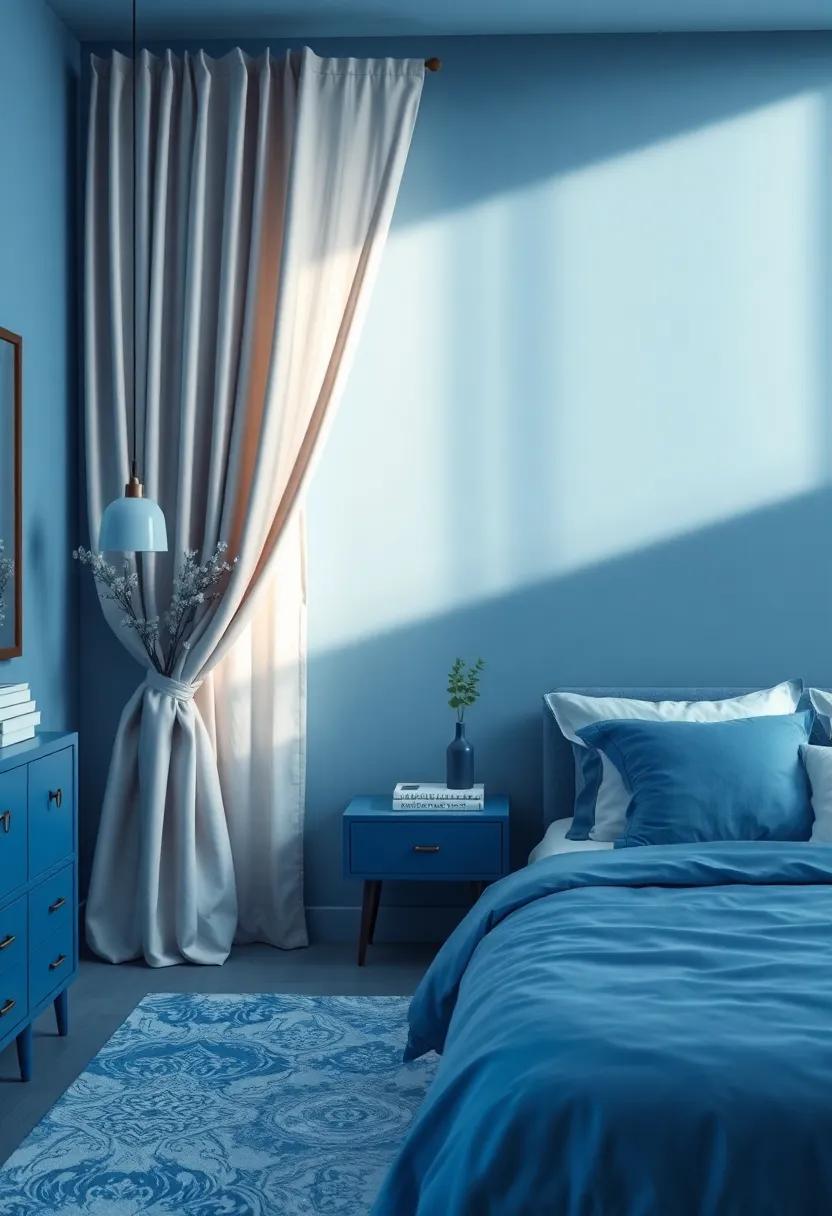 Combining Patterns and Textures for a⁢ Unique Blue⁣ Bedroom Style