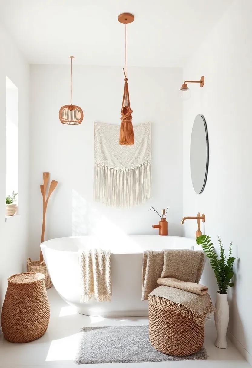 The Art of Layering Textiles for ‍a Cozy Boho Bathroom Retreat