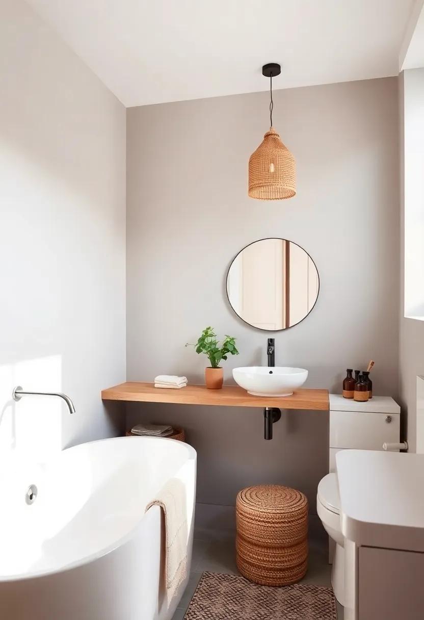 Embracing Earthy Tones to Capture the Essence of Boho Chic Bathroom Design