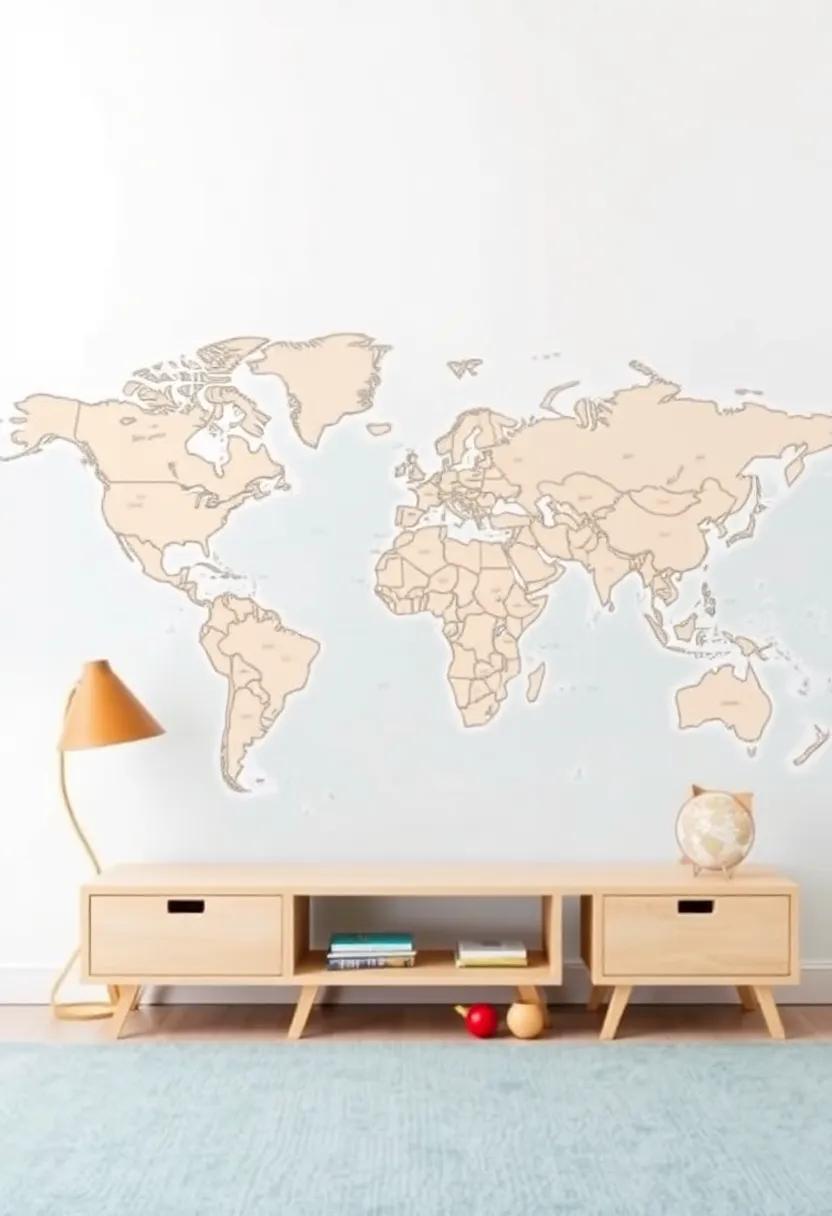 Adventurous Maps: Crafting a World Map Wall Mural for⁢ Young Explorers