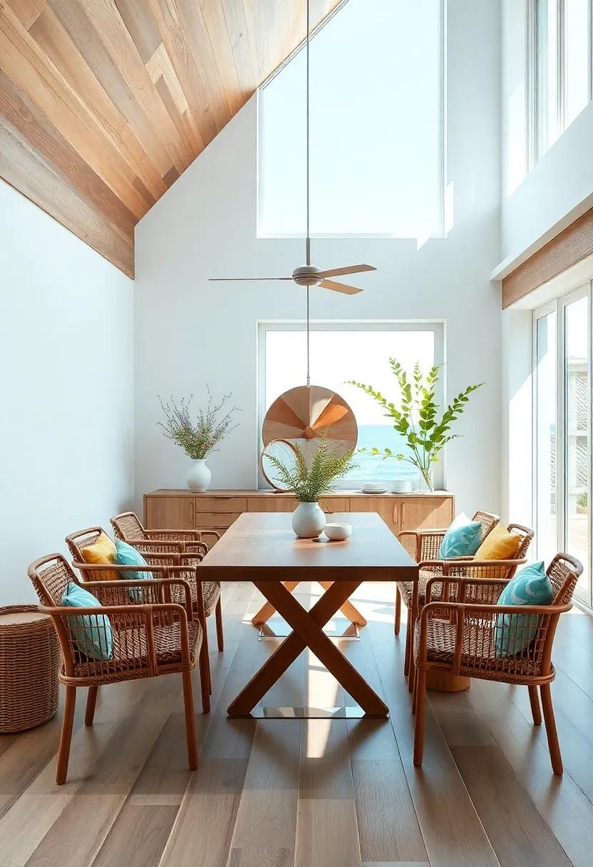 Sustainable Materials​ for a Breezy Coastal Dining Room