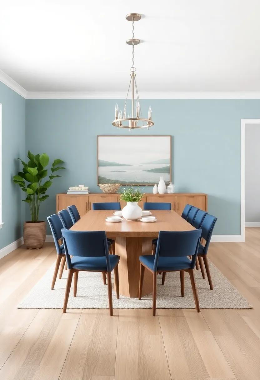 Embracing ​Ocean Hues in Your Coastal Dining Room Design