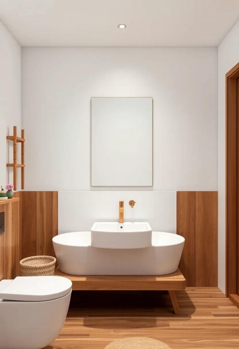 Balancing Texture and⁣ Functionality with Wood and Ceramics in ⁤the Bathroom