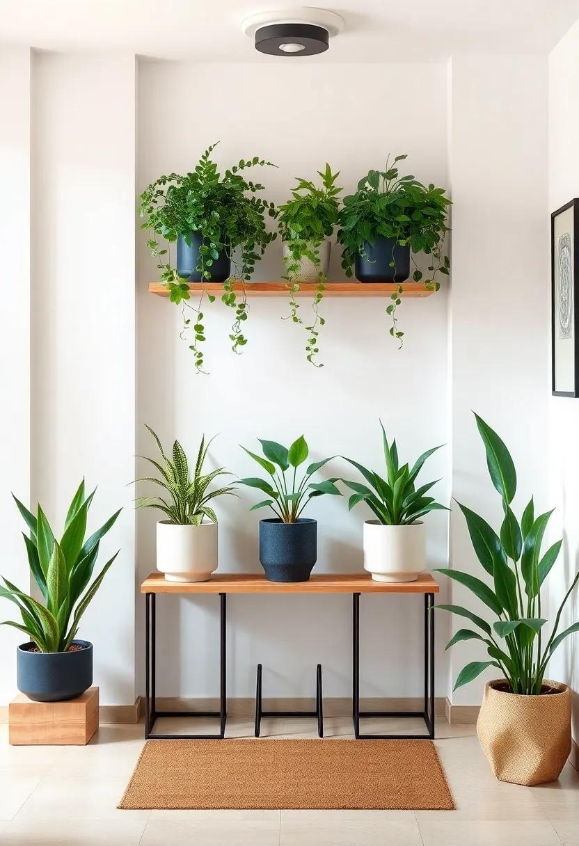 Creative Ways to Incorporate Functional Plant Displays into Entryways