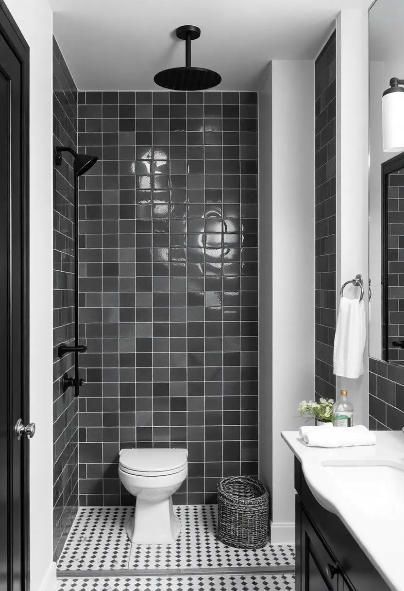 creating a Cozy and Inviting Shower Experience in ⁤Monochrome