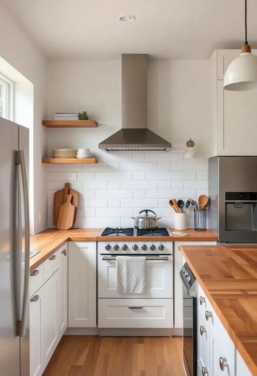 Juxtaposing ​modern Appliances with‌ Classic Butcher Block Surfaces