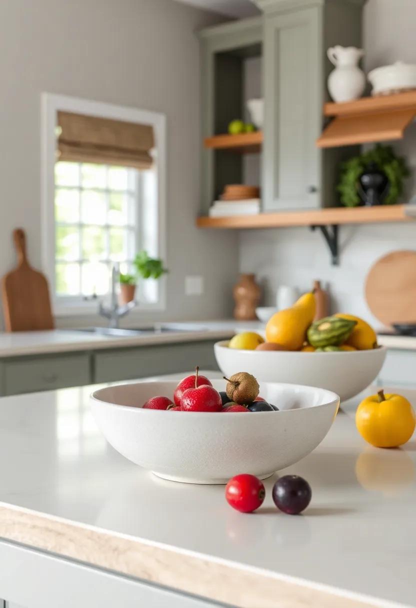 Natural ‍Stone Fruit Bowls Adding a Touch of Earthiness​ to Kitchen‍ Decor