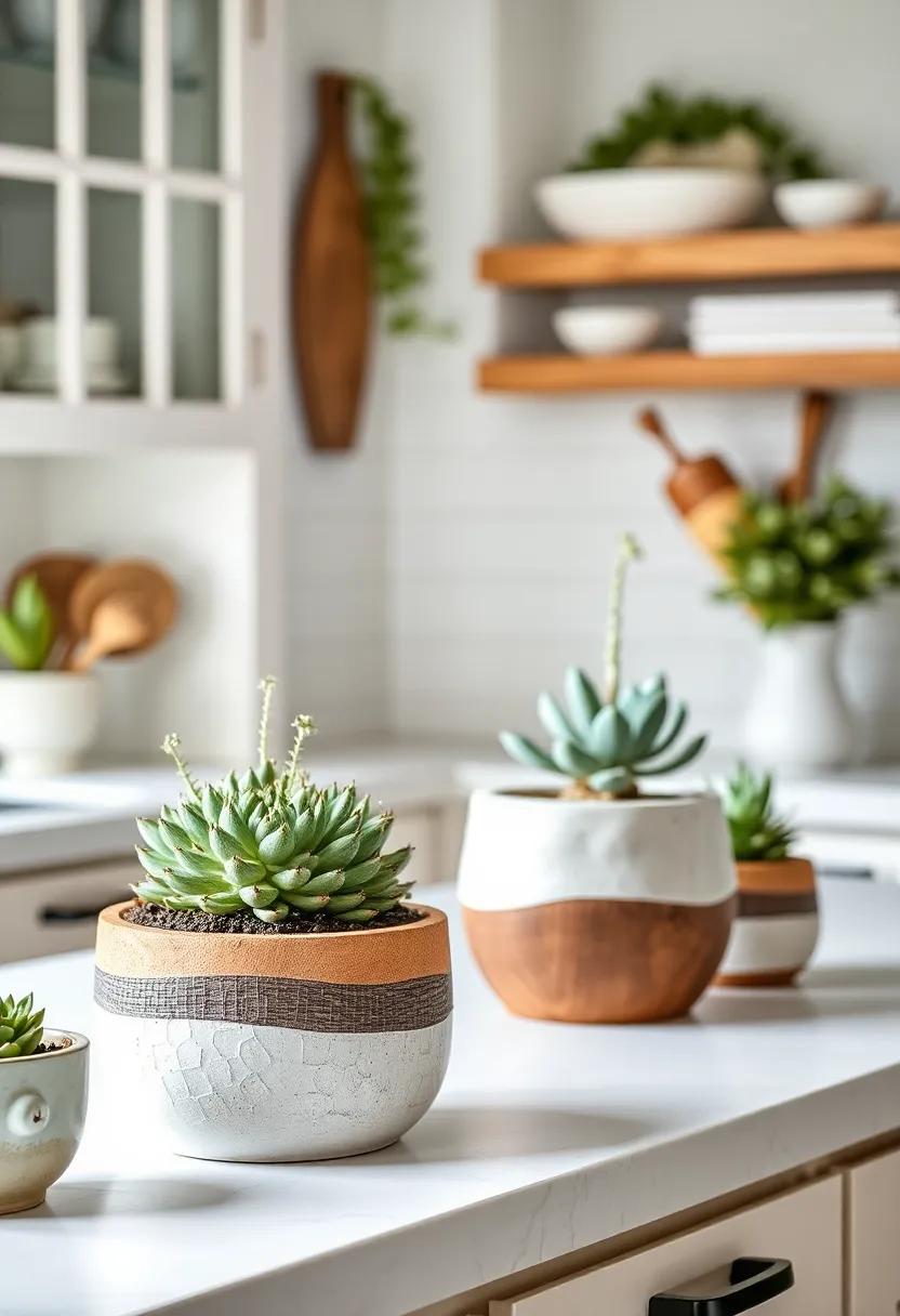 Inviting Candle Arrangements Adorning⁣ the⁣ Kitchen ⁤Counter for a Warm Glow