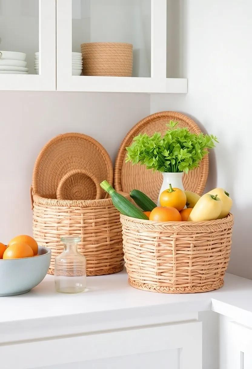 Sophisticated Rattan Baskets for Storing Fresh​ Produce and Baking Ingredients