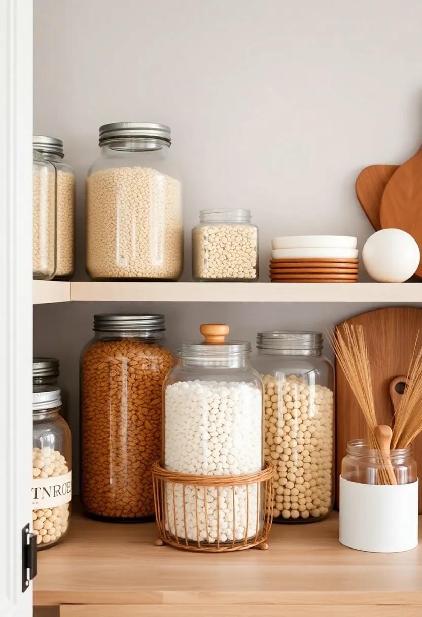 Utilizing Jars and Containers ⁣to Showcase Dry Goods in Rustic Elegance