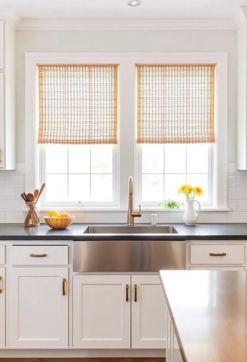 crafting a Farmhouse Kitchen Vibe with ⁢Natural Woven Shades