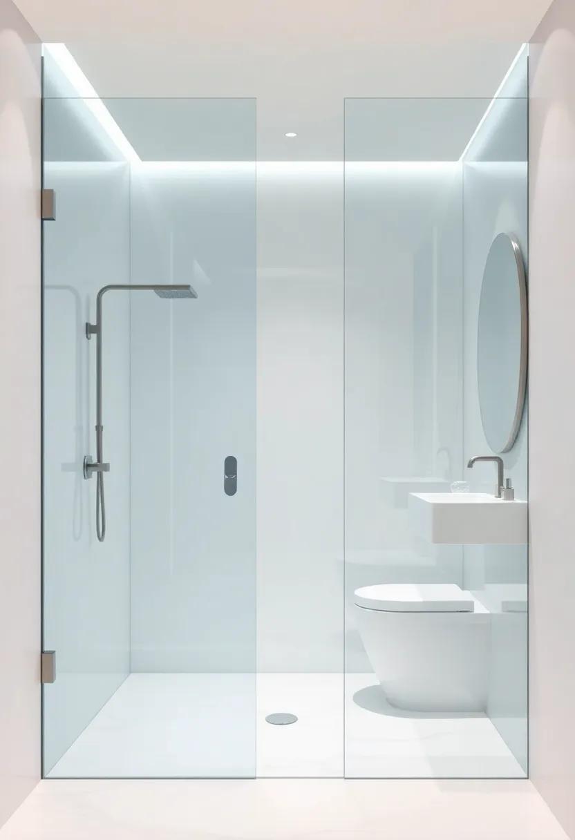 Divide Bathroom Areas Gracefully⁣ with Clear Glass⁣ Partitions