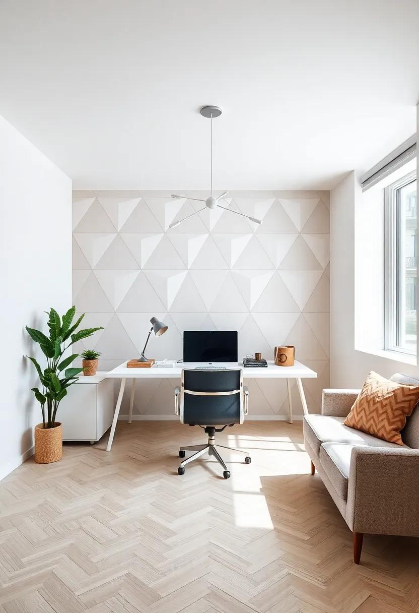 Creating Dynamic Energy Through Triangular design Elements In Workspaces