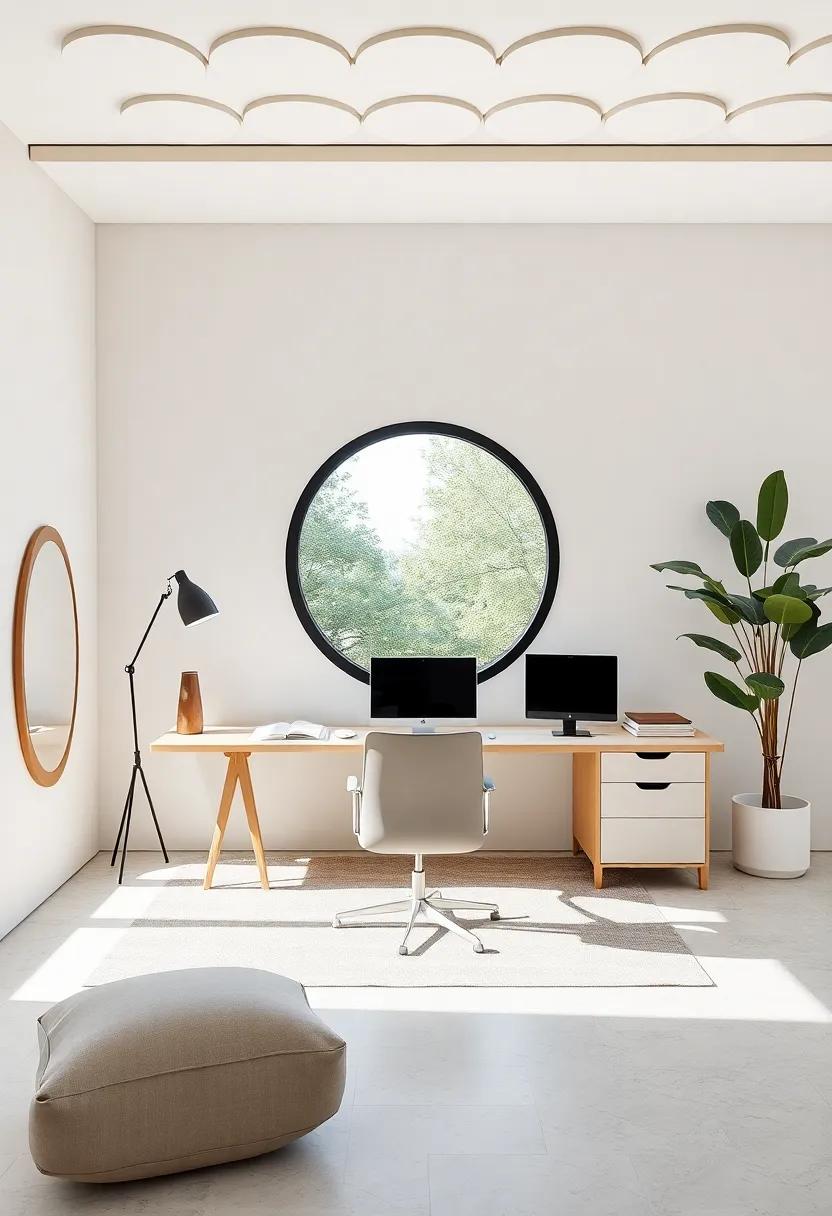 Incorporating Circles For A Sense of Unity And Flow In Home Offices