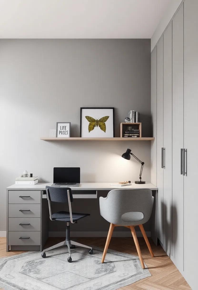 Functional Furniture: Stylish Desks and Storage ‍Solutions for a ‌Boy's Grey⁤ Retreat