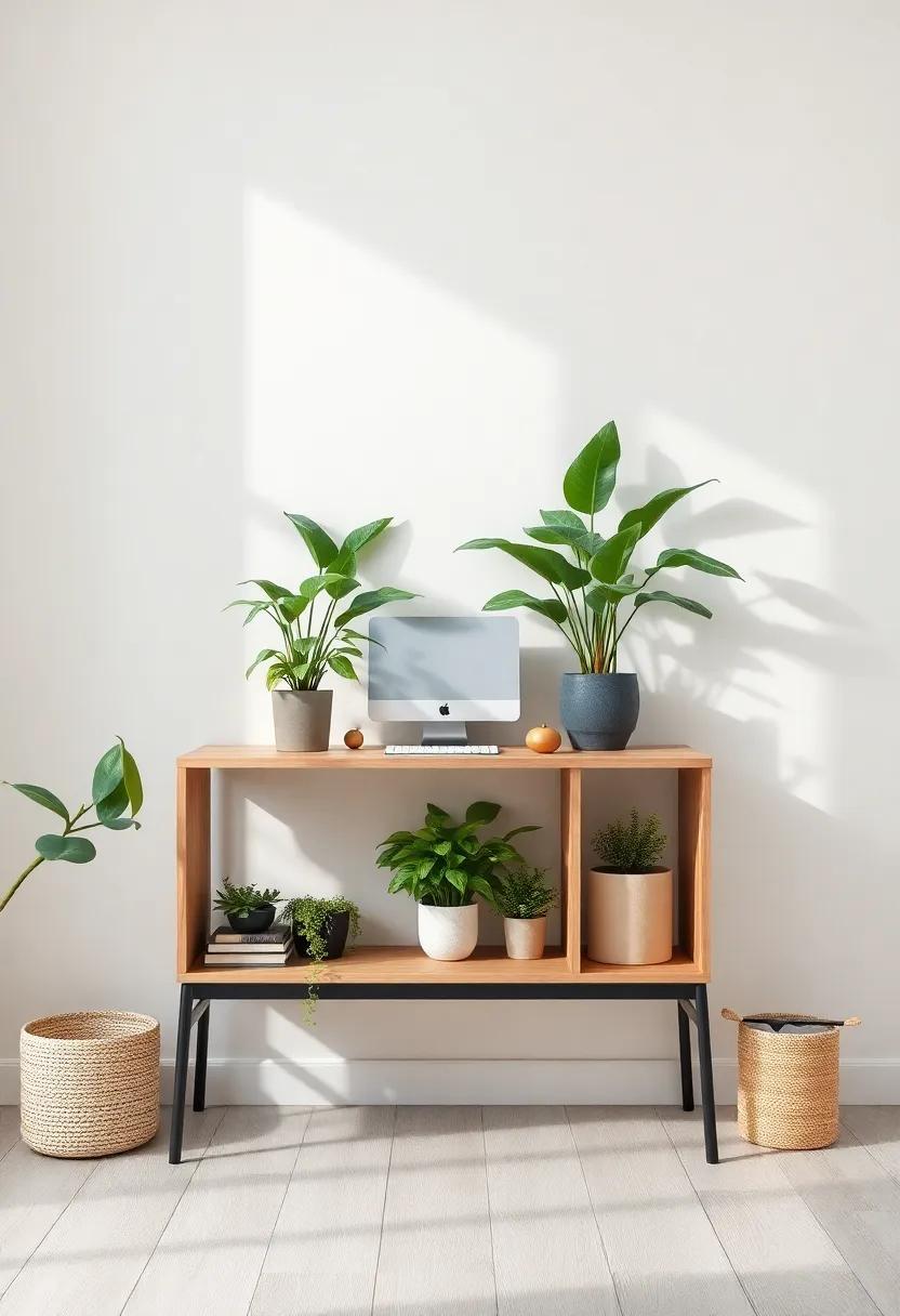 Incorporating⁢ Nature with greenery that Doubles as Storage