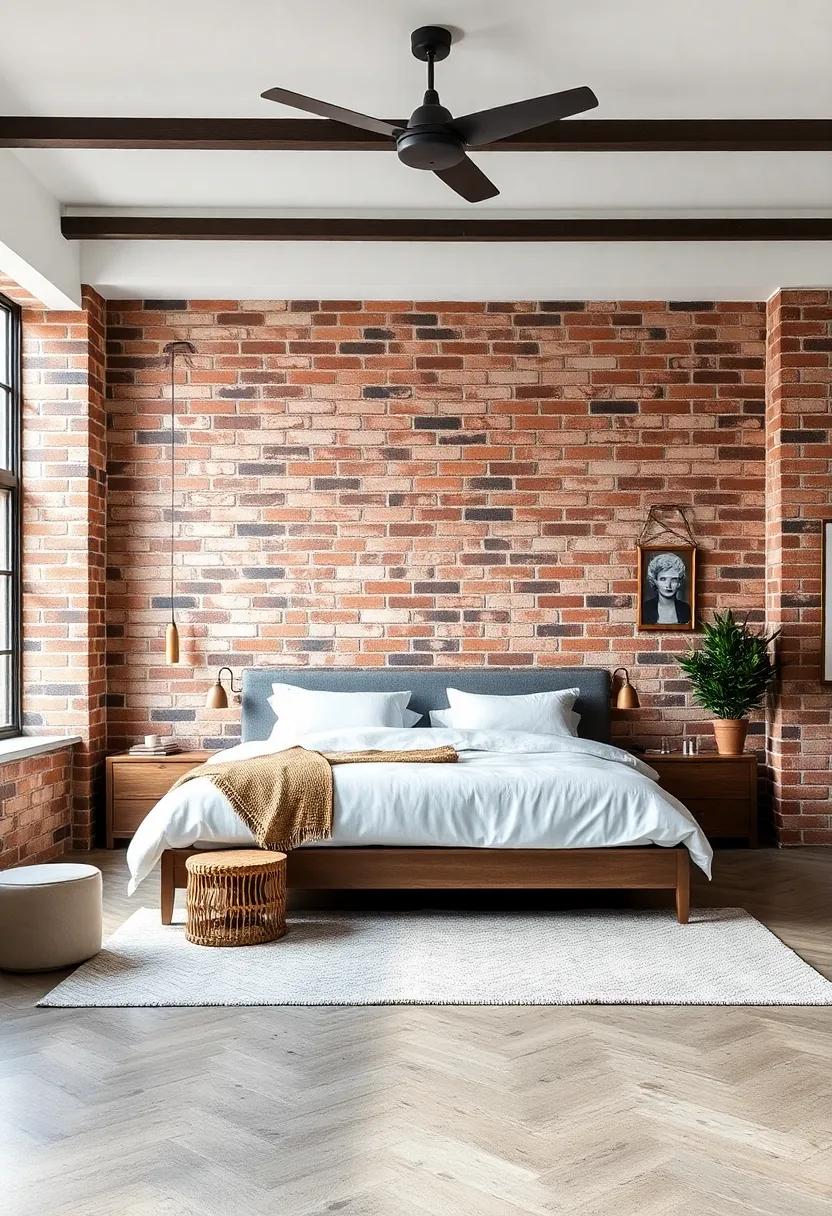 Creating ⁣a ⁣Focal Point with ​Exposed Brick and ‌Raw Finishes