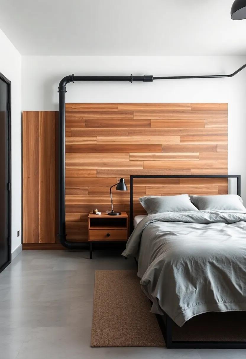 Mixing Minimalism and Comfort in an Industrial Bedroom